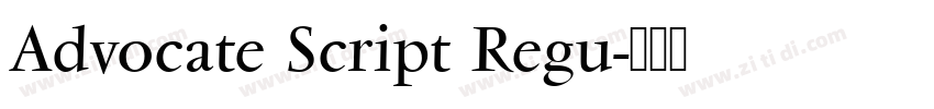 Advocate Script Regu字体转换